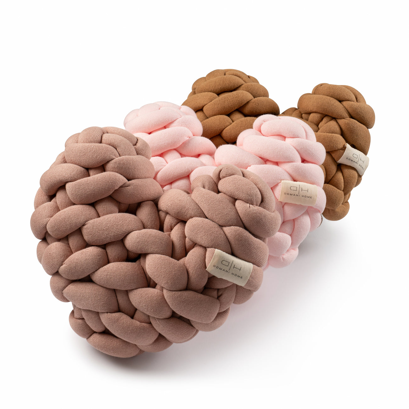 Domani Home Knit Heart Knot Pillow