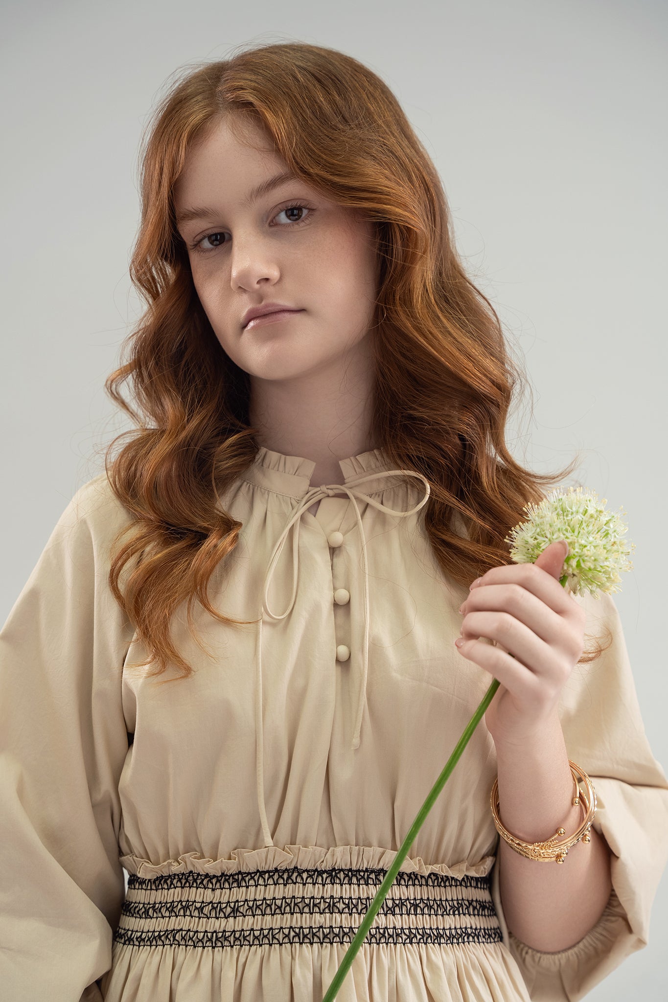 EMM Beige Waisted Dress