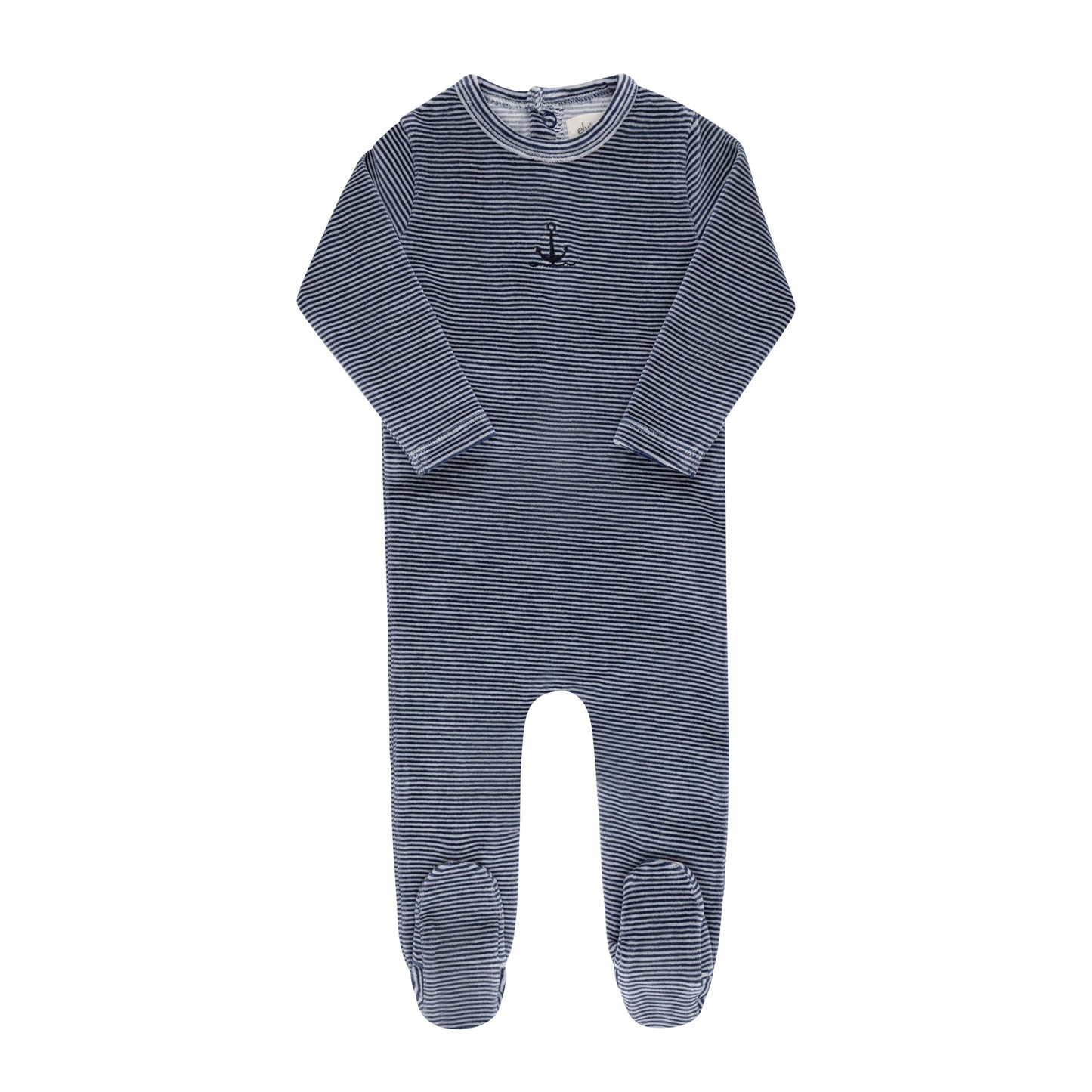 Ely's & Co Velour Stripe Footie