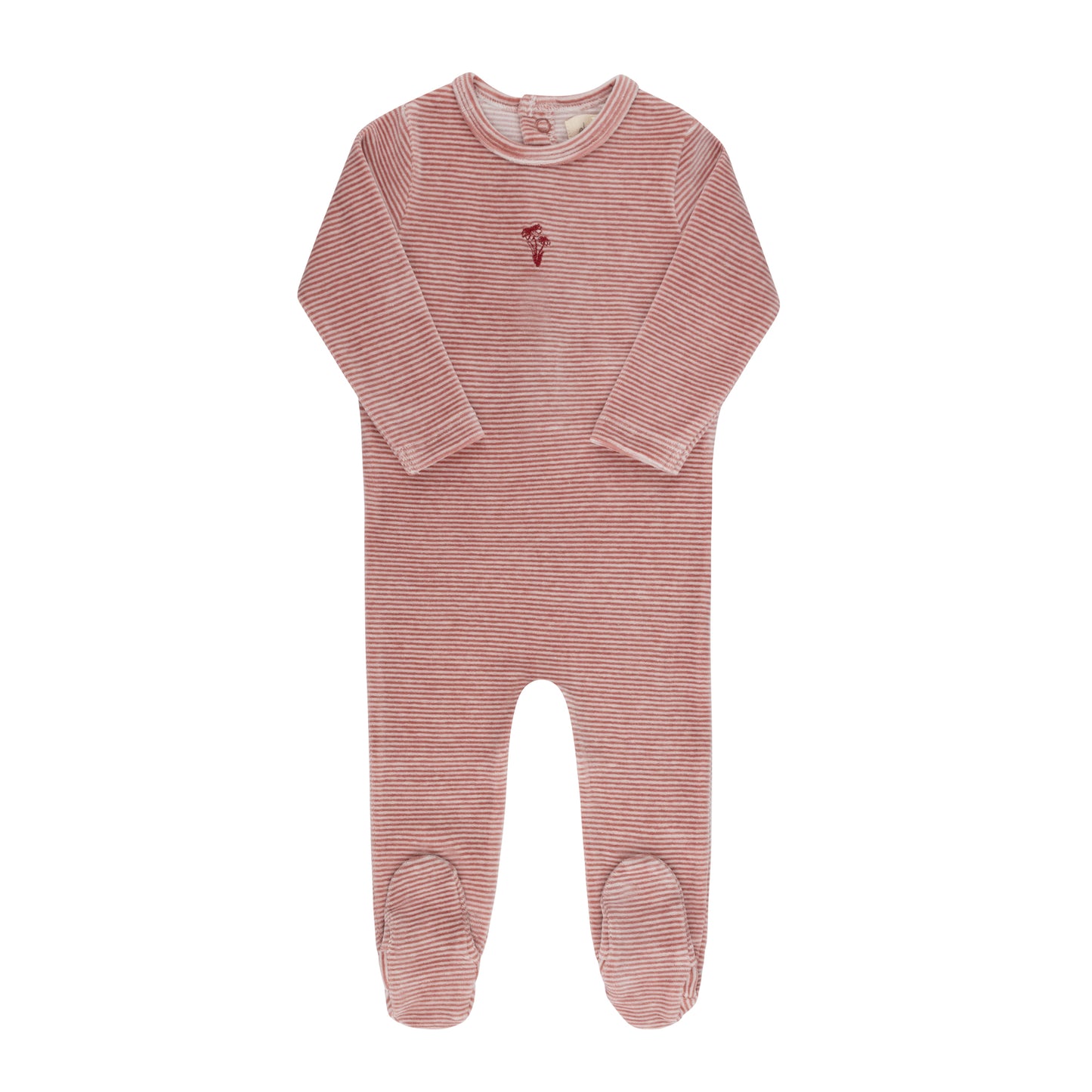 Ely's & Co Velour Stripe Footie (Girl)