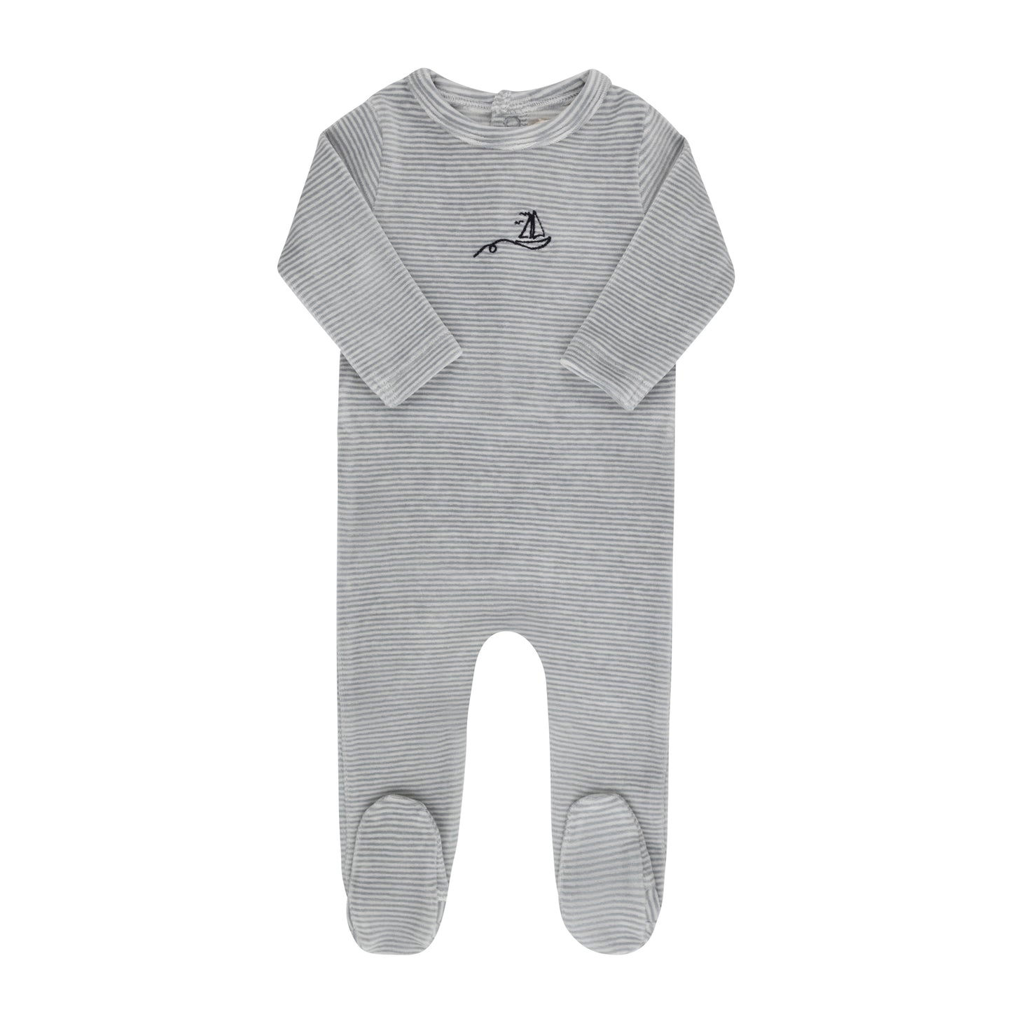 Ely's & Co Velour Stripe Footie