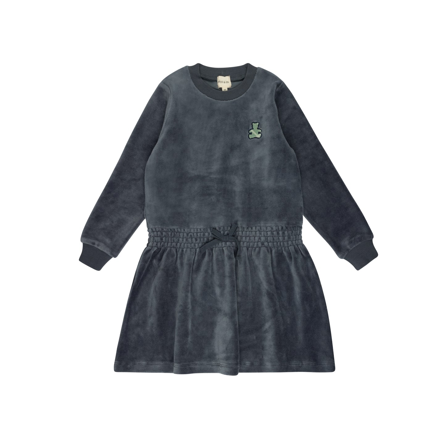 Ely's & Co Velour Plaid Bear Dress