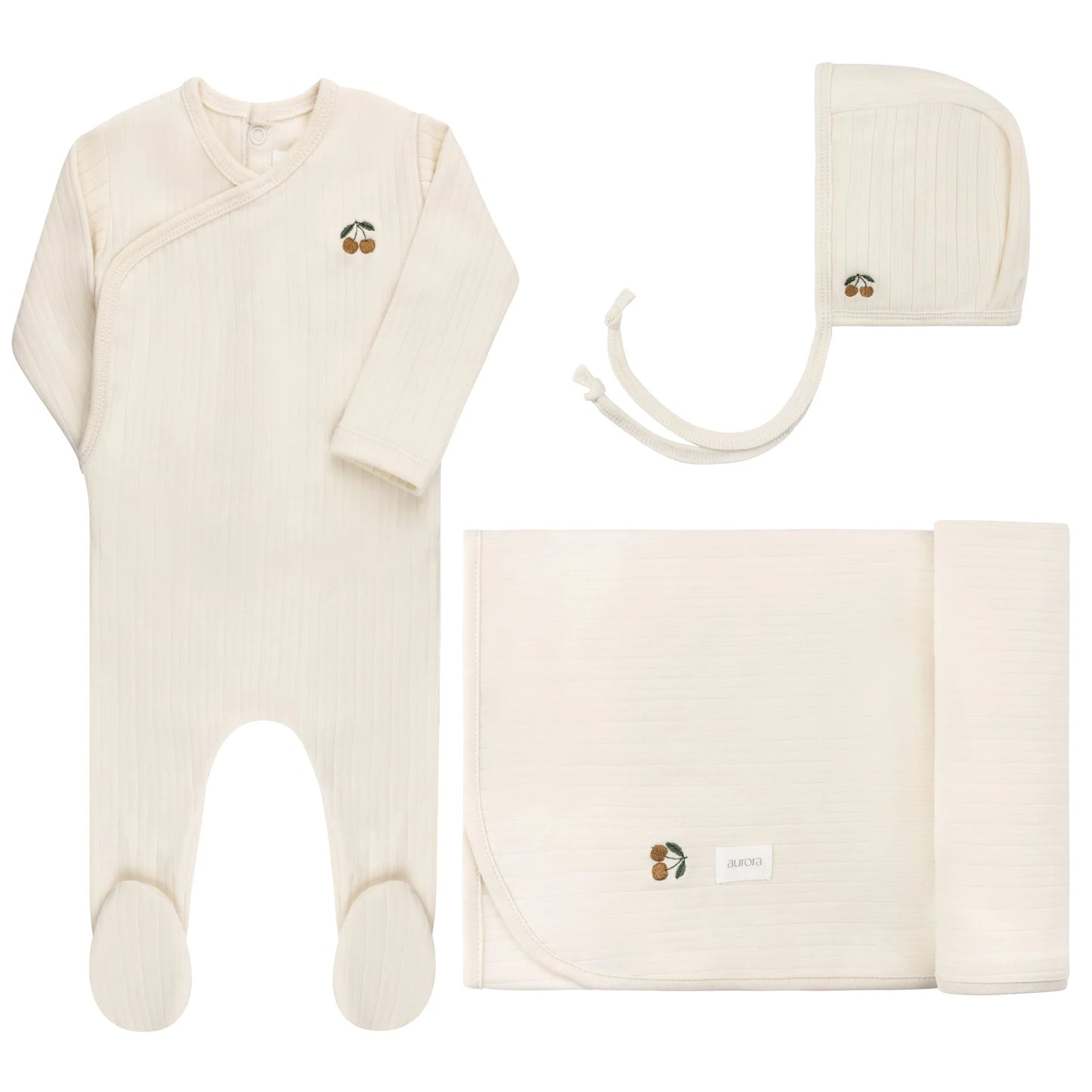 Aurora Embroidered Cherry Take Me Home Set