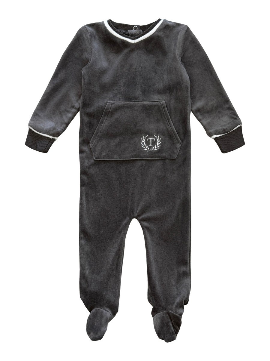 Teela Velour Pocket Footie