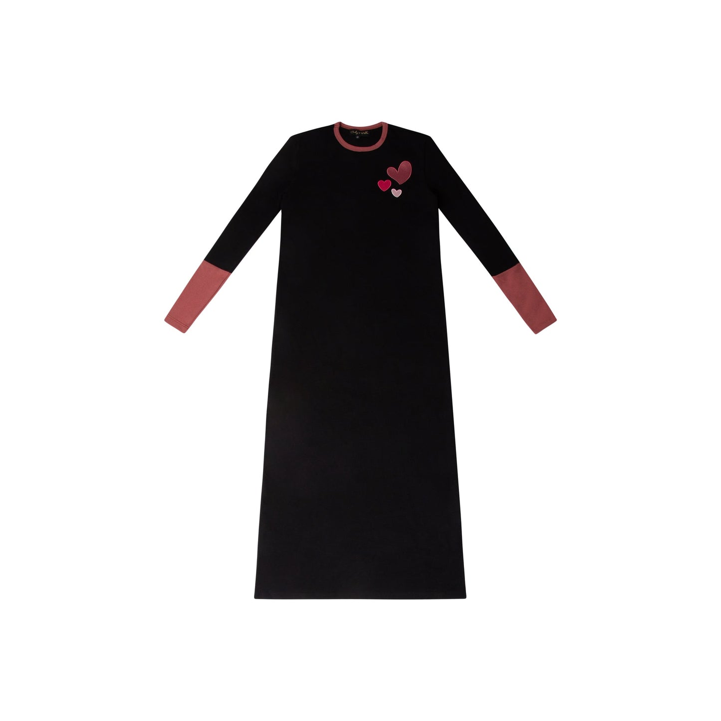 Cindy & Bella Heart Embroidery Nightgown