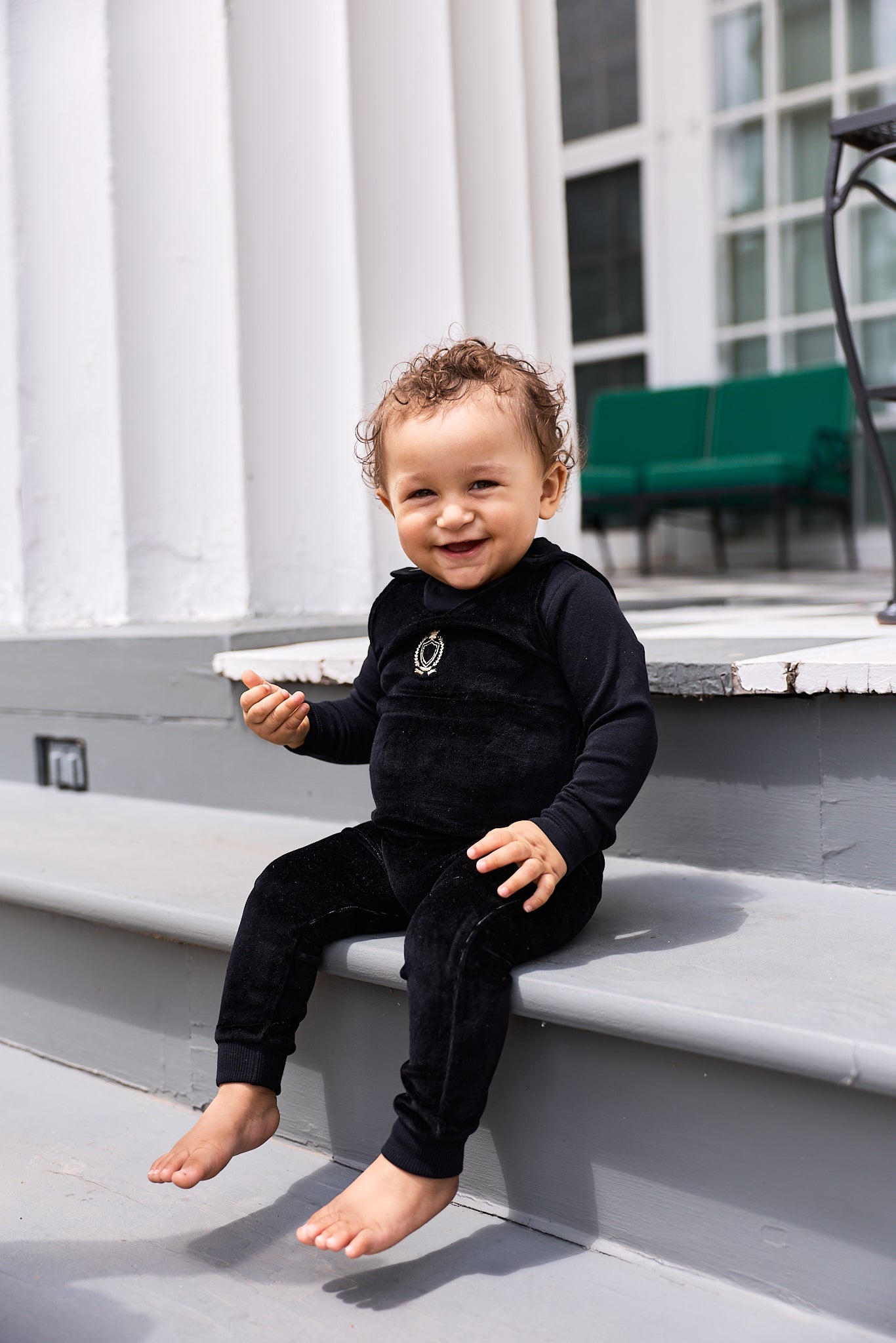 Aurora Metallic Crest Mockneck Bodysuit & Overall