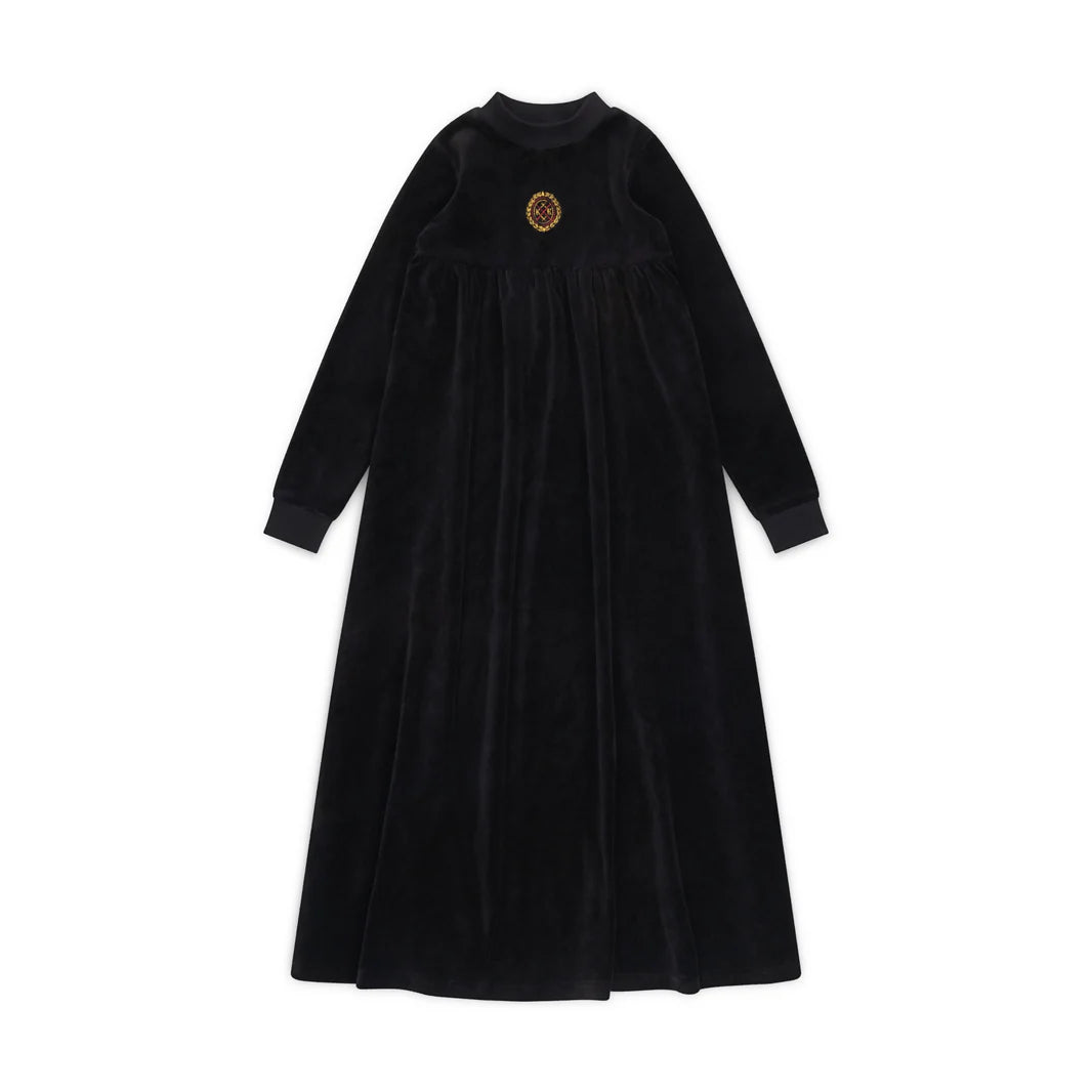 K&K Velour Motif Maxi Dress