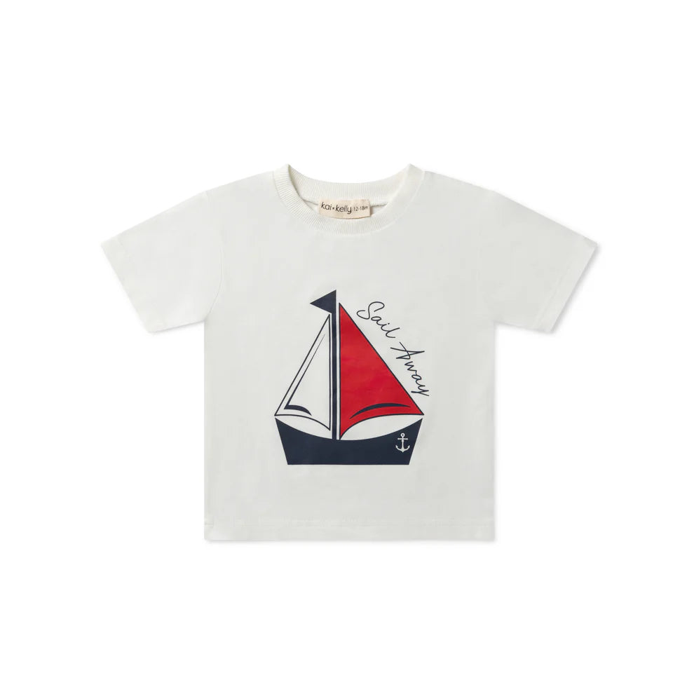 Kai & Kelly Nautical Short Boat Tee (boy)