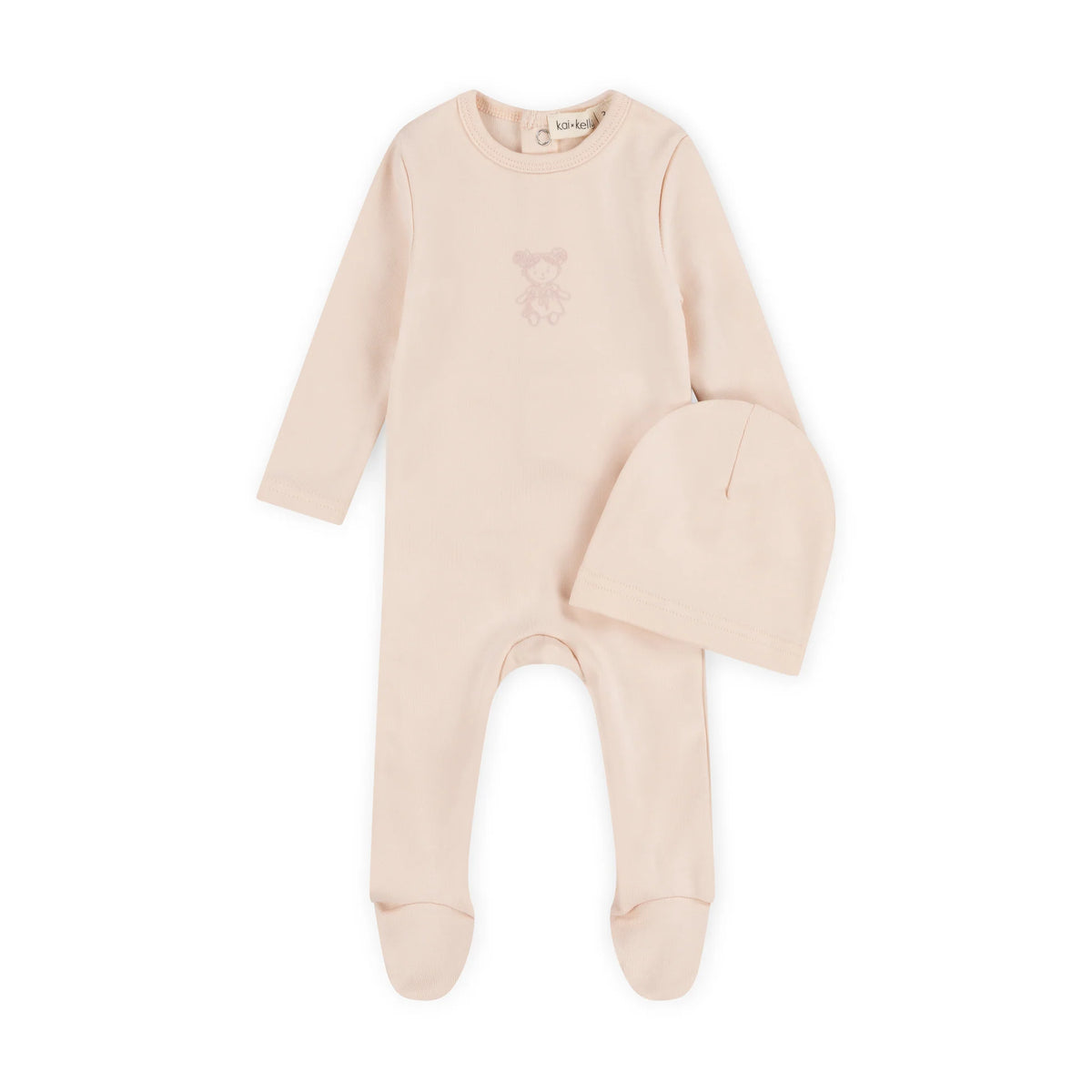 Kai & Kelly Doll Footie And Beanie Set