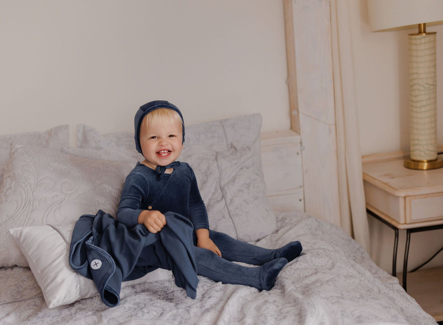 K&K Rib Velour Edge Blanket