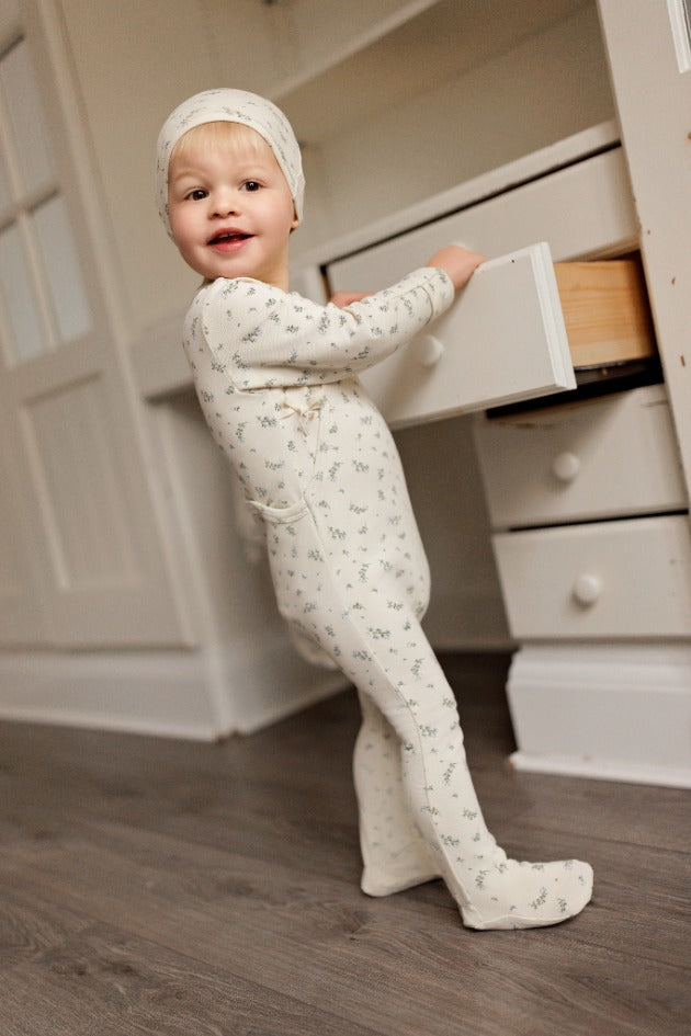 Kai & Kelly Print Footie & Beanie