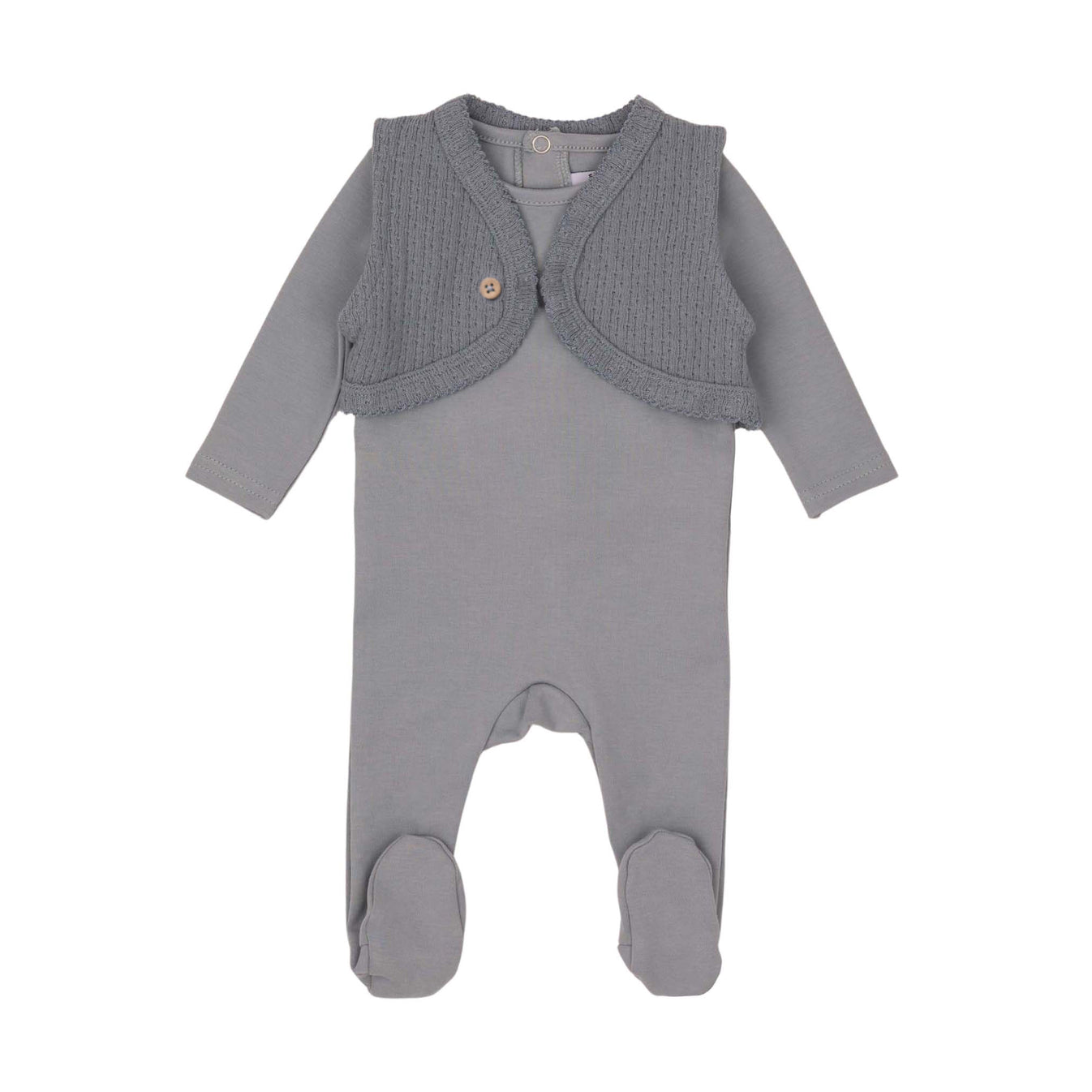 Mini Label Knit Vest Footie
