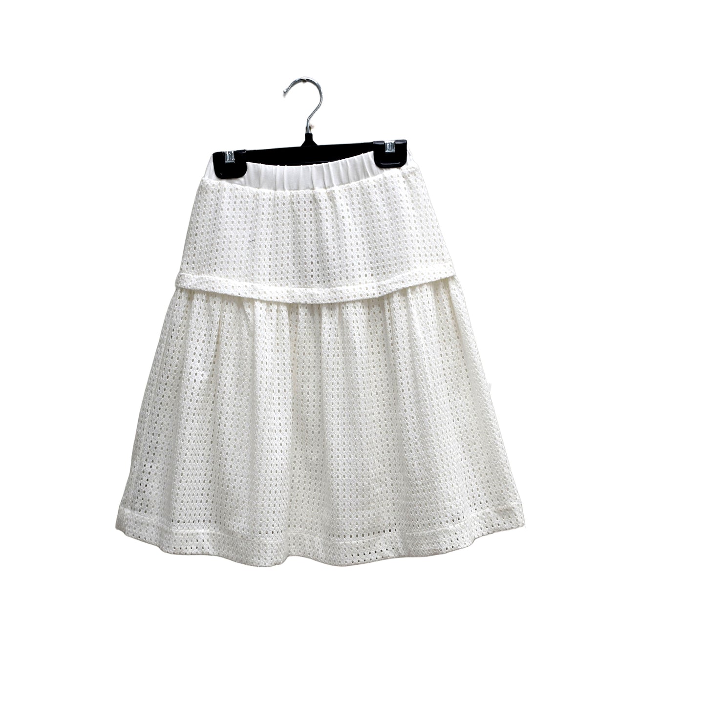 Buckingham Lace White Skirt