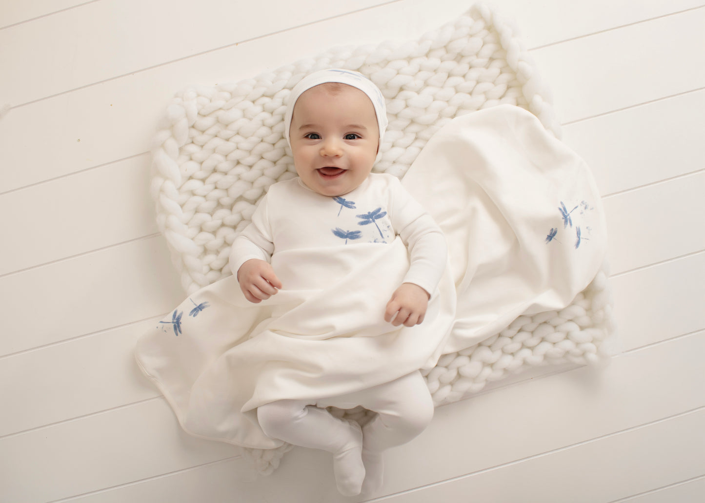 Mini Label Dragonfly Footie & Beanie Boy