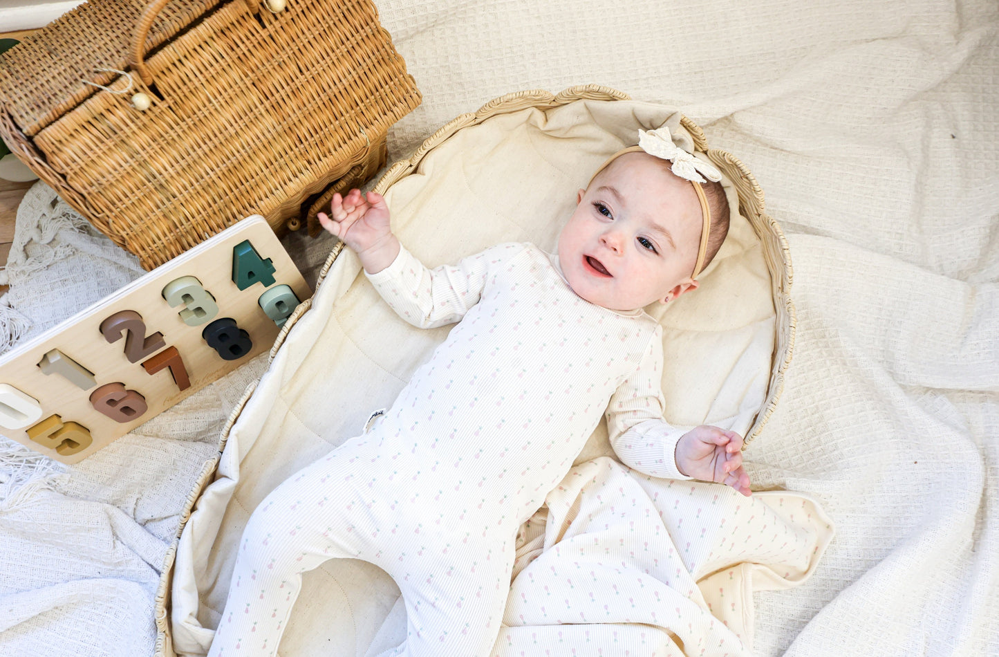 Maniere Ribbed Pineapple Footie (girl)