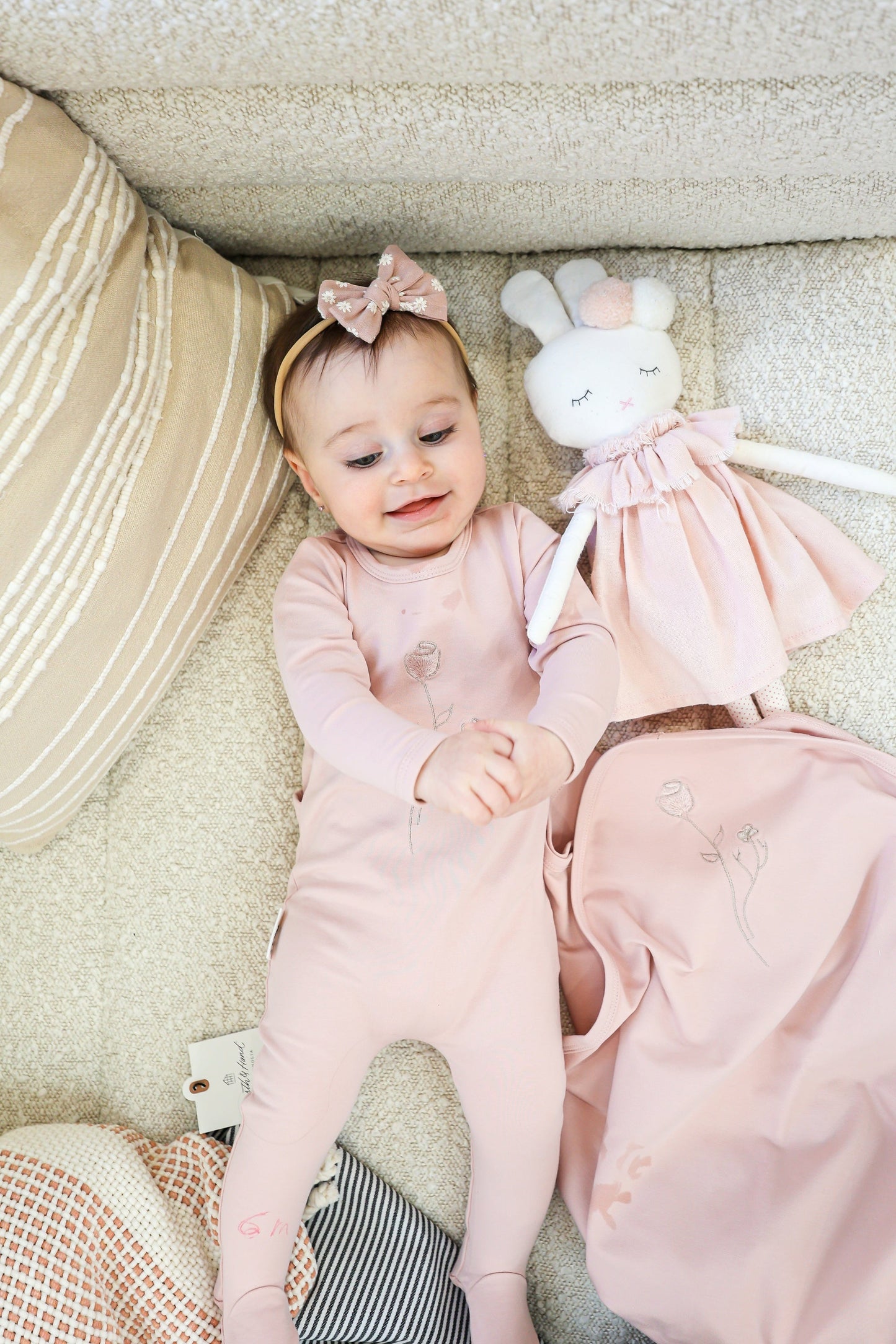 Maniere Embroidered Rose 3pc Set