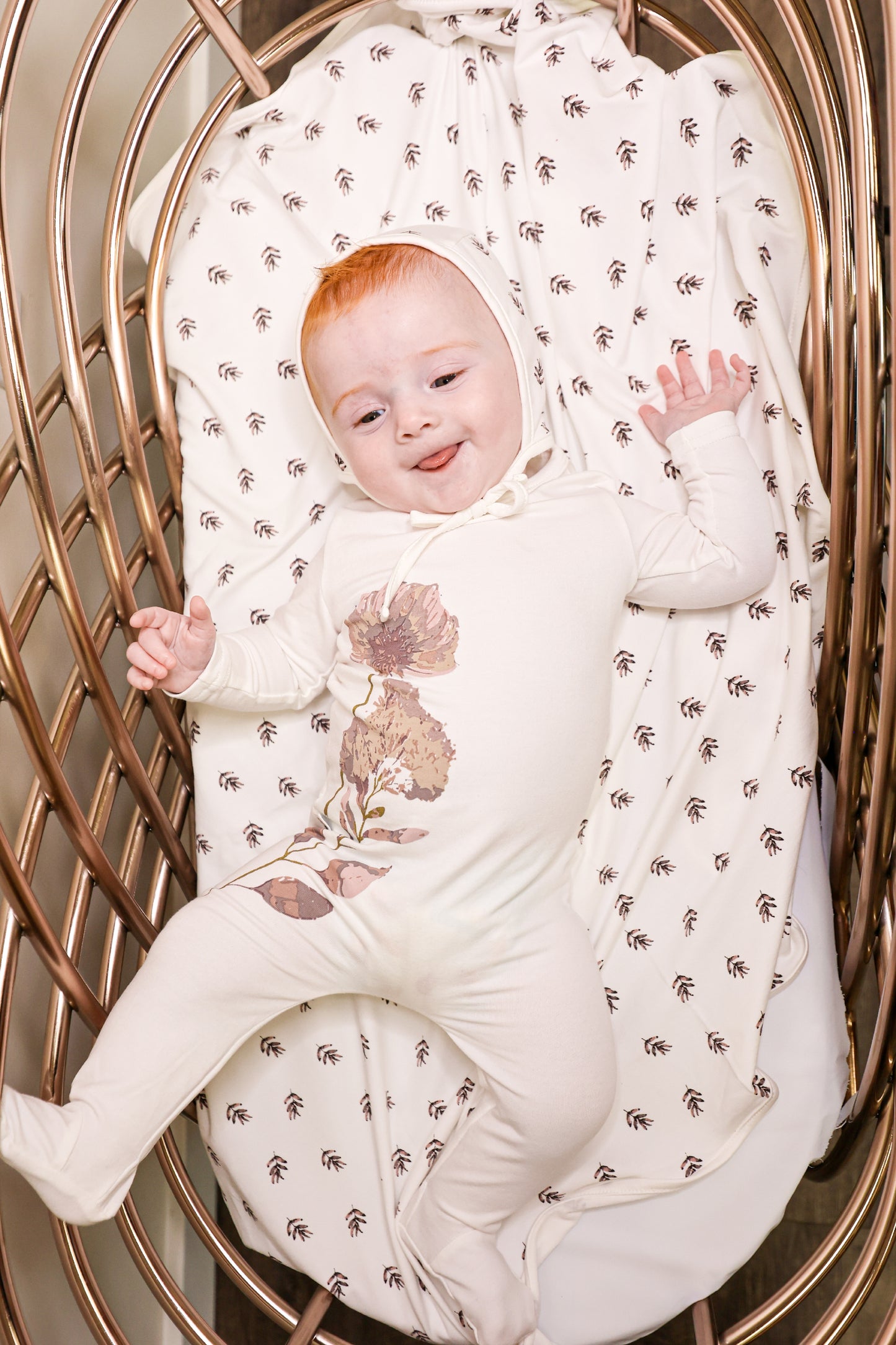Maniere Watercolor Floral Full Footie Set