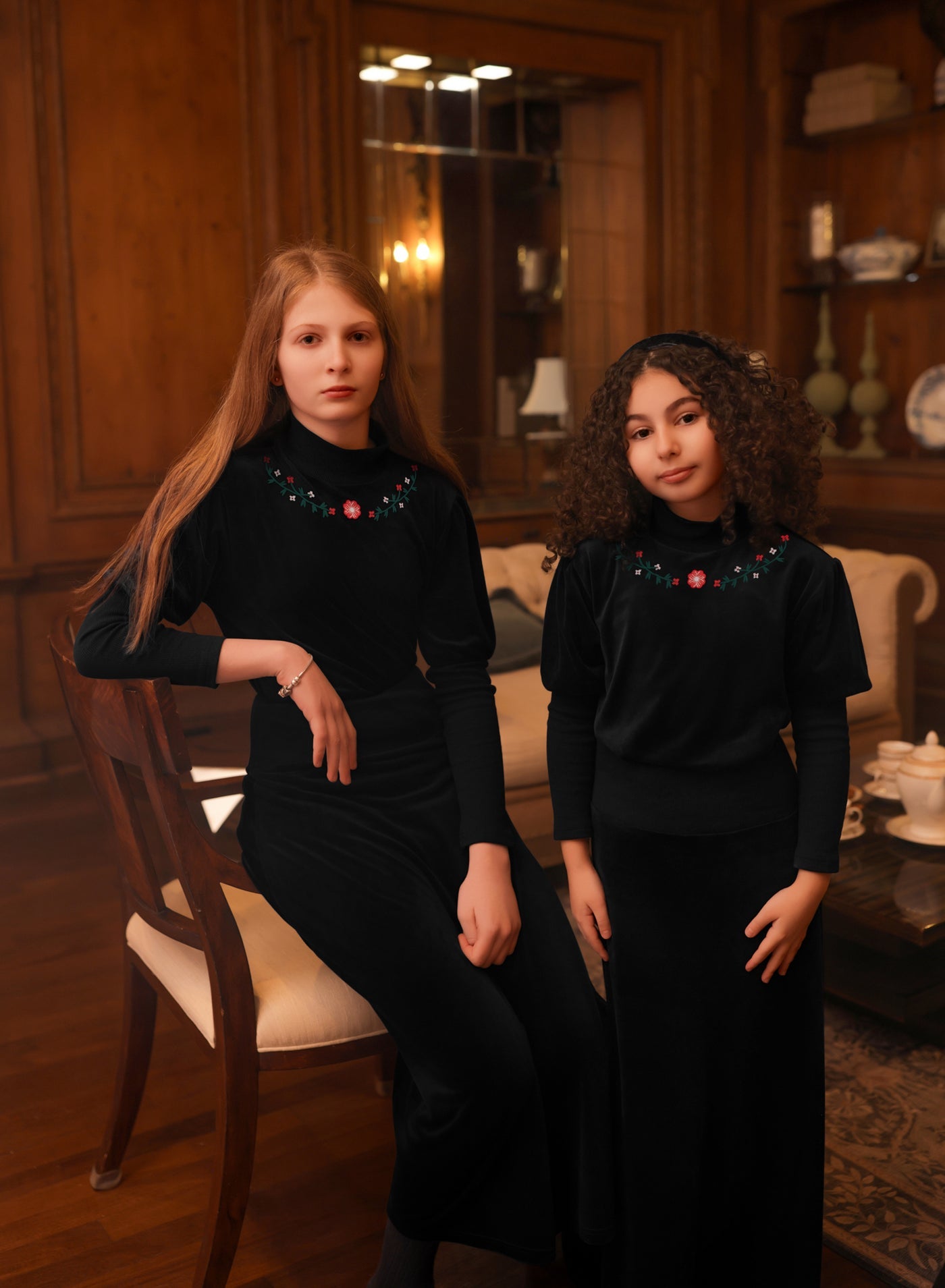 Miss Mini Embroidered Shabbos Teen Set