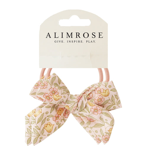 Alimrose Bow Hair Tie Set (Blossom Lily Pink)