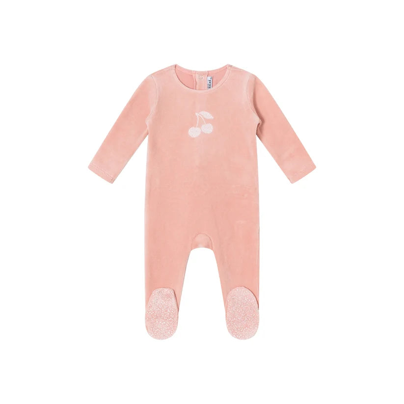 Mini Label Toile Printed Cherry Footie (g)