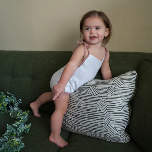 Rompp Mauve Trim Knit Romper