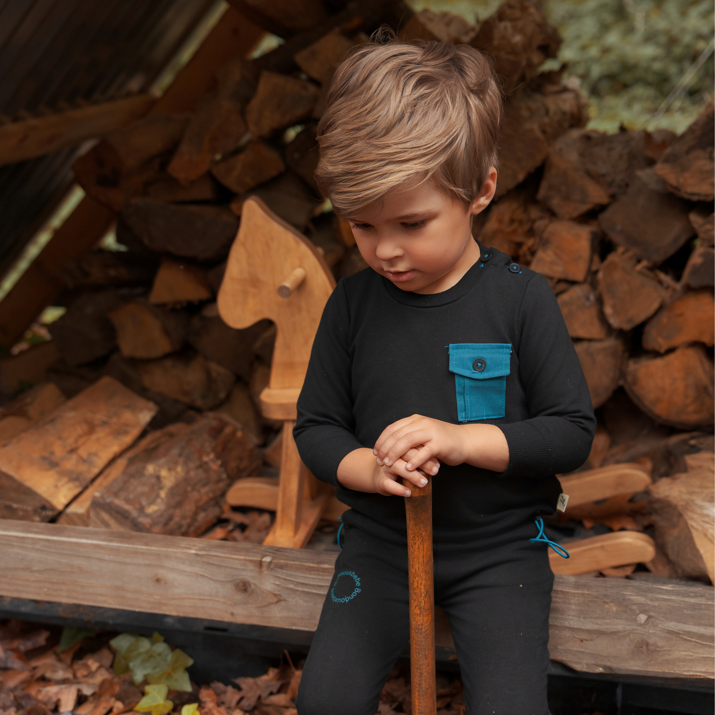 Bondoux Teal Detail Boys Top