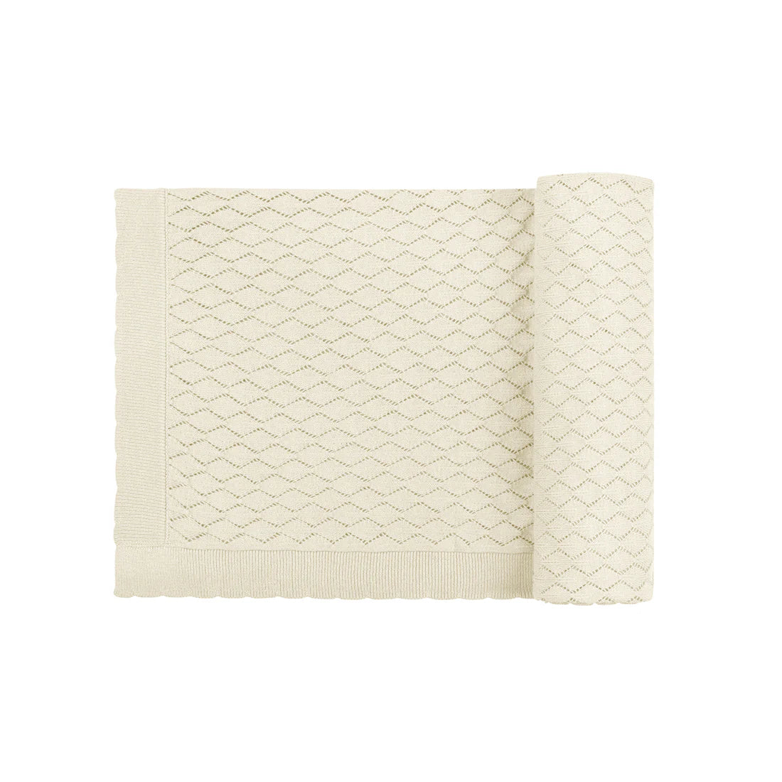 Loom Stitch Diamond Pointelle Blanket (girl)