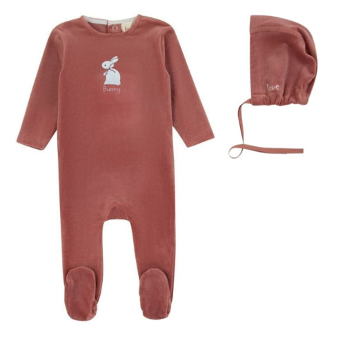 Bondoux Sweet Bunny Girl Footie & Hat
