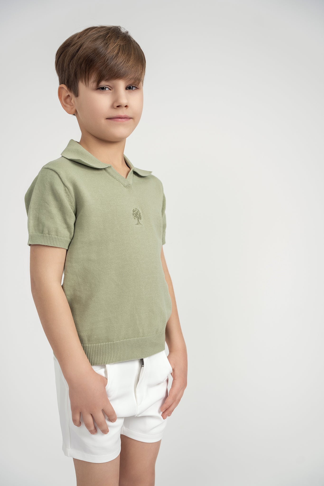 Teela Green Knit Boy Sweater