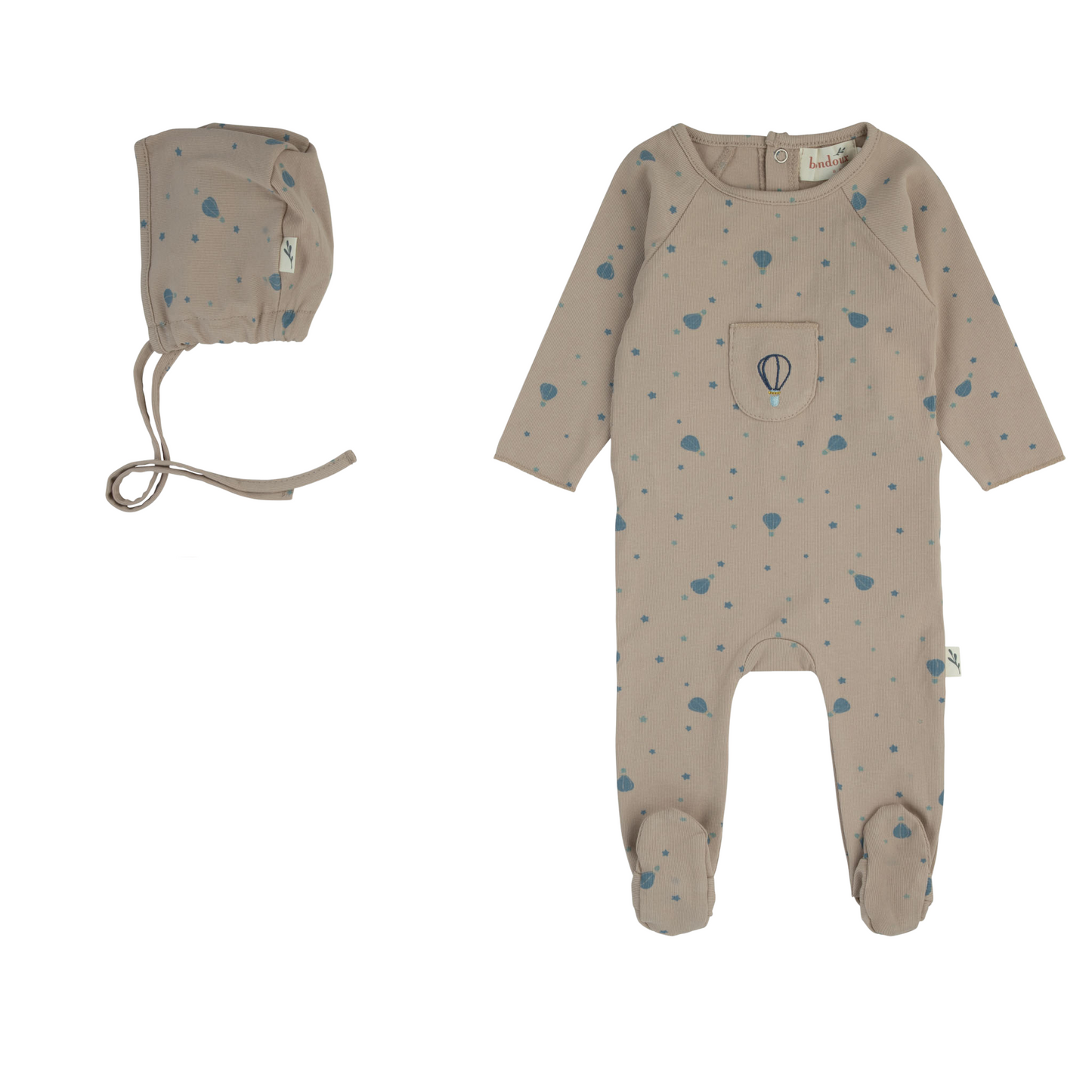 Bondoux Air Balloon Stretchie & Hat
