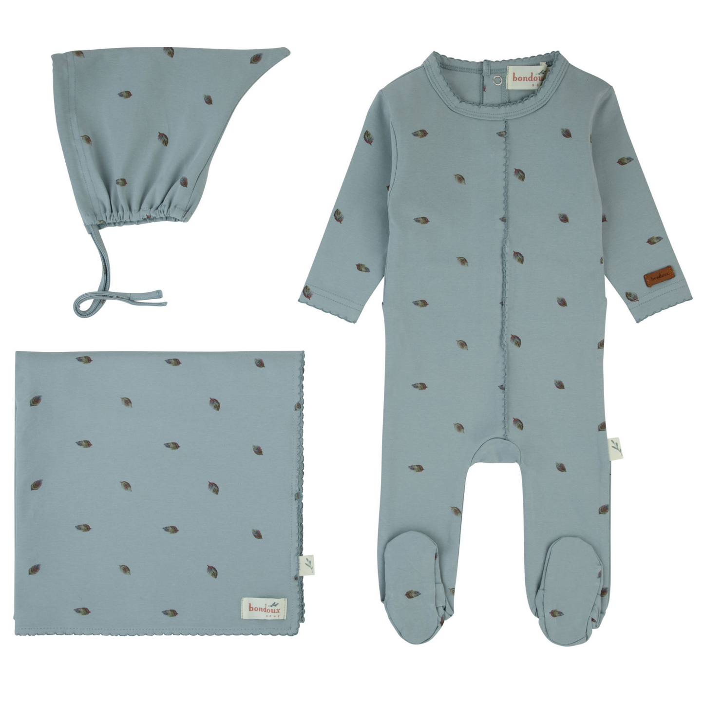 Bondoux Leaf Print Footie