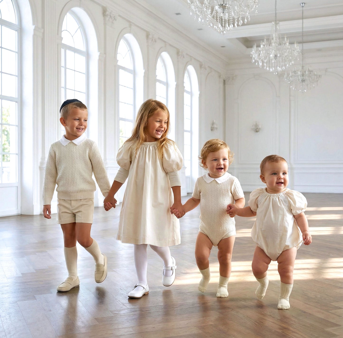 Buckingham Vanilla Cable Romper