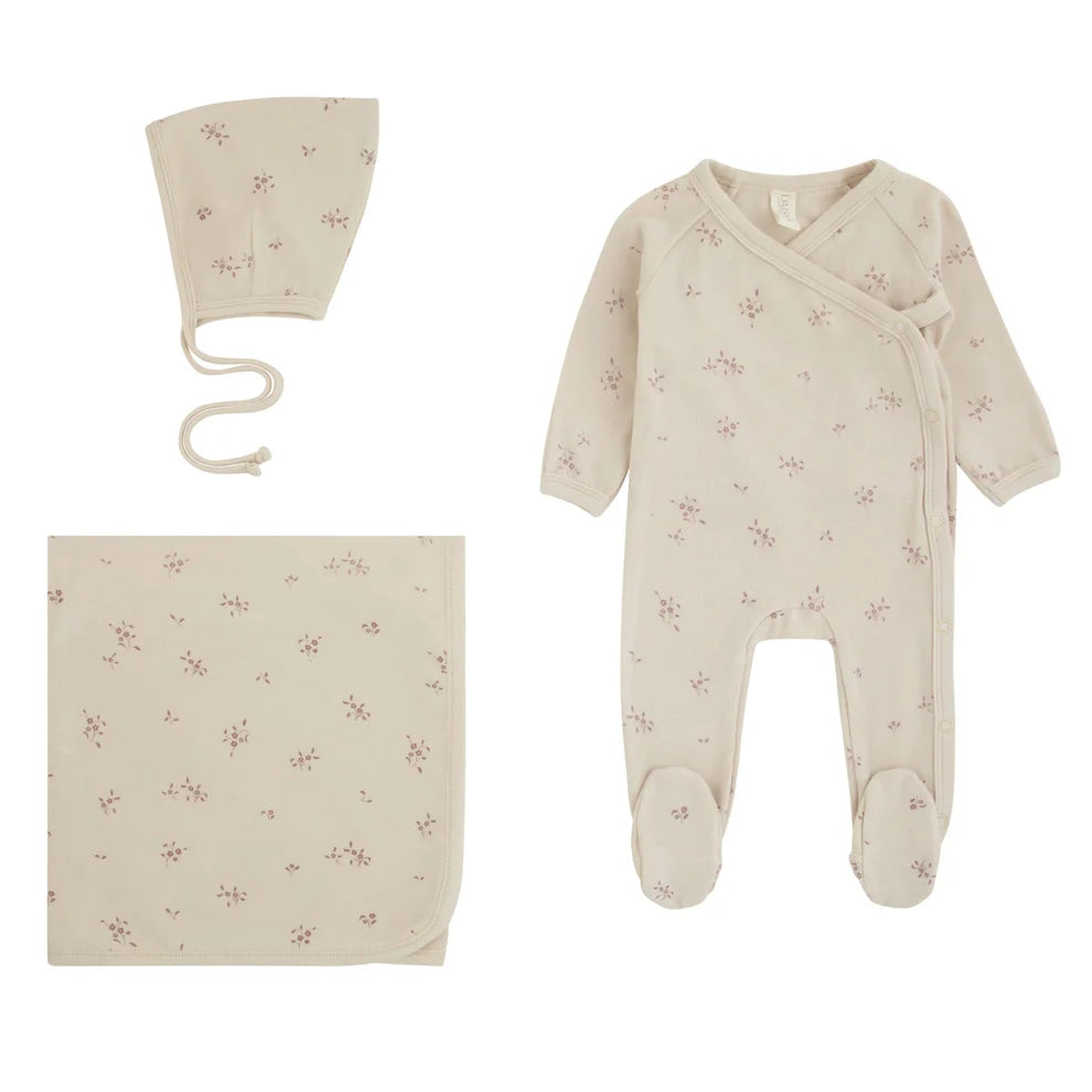 Daisy Warm Winter Floral Kimono 3pc Set