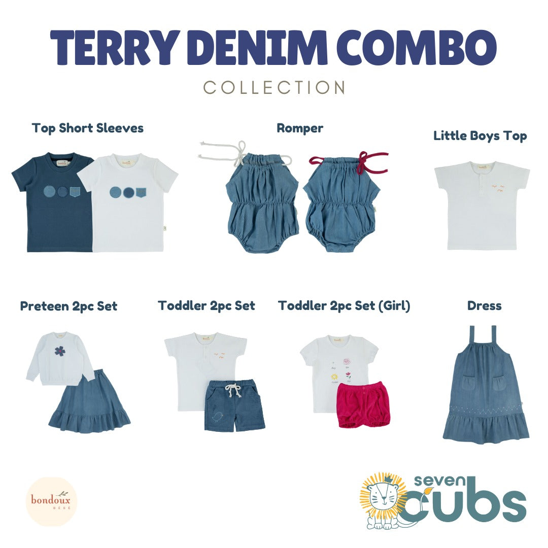 Bondoux Terry Denim Combo Preteen 2pcs Set