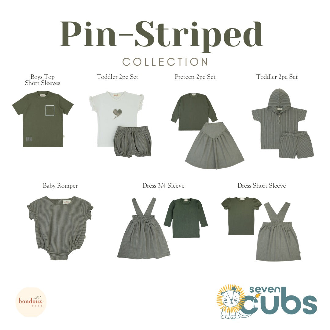Bondoux Pin-Striped Toddler 2pc Set