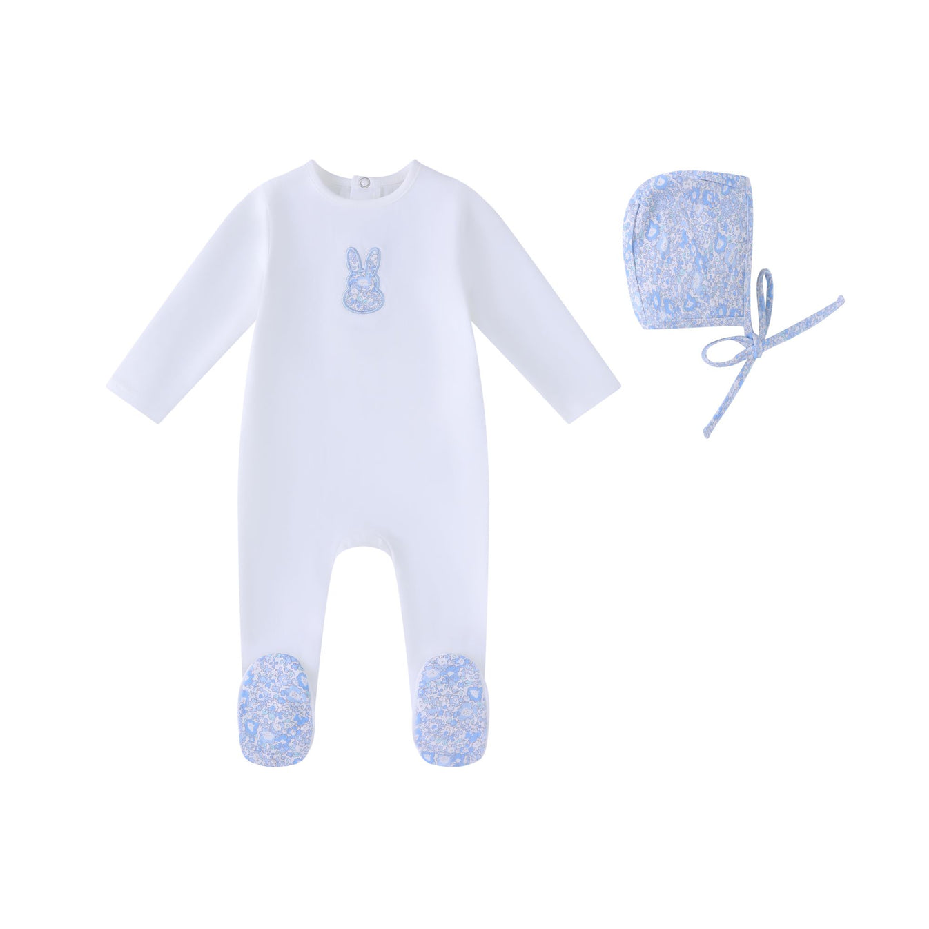 Mini Label Liberty Bunny Footie & Hat (Boy)