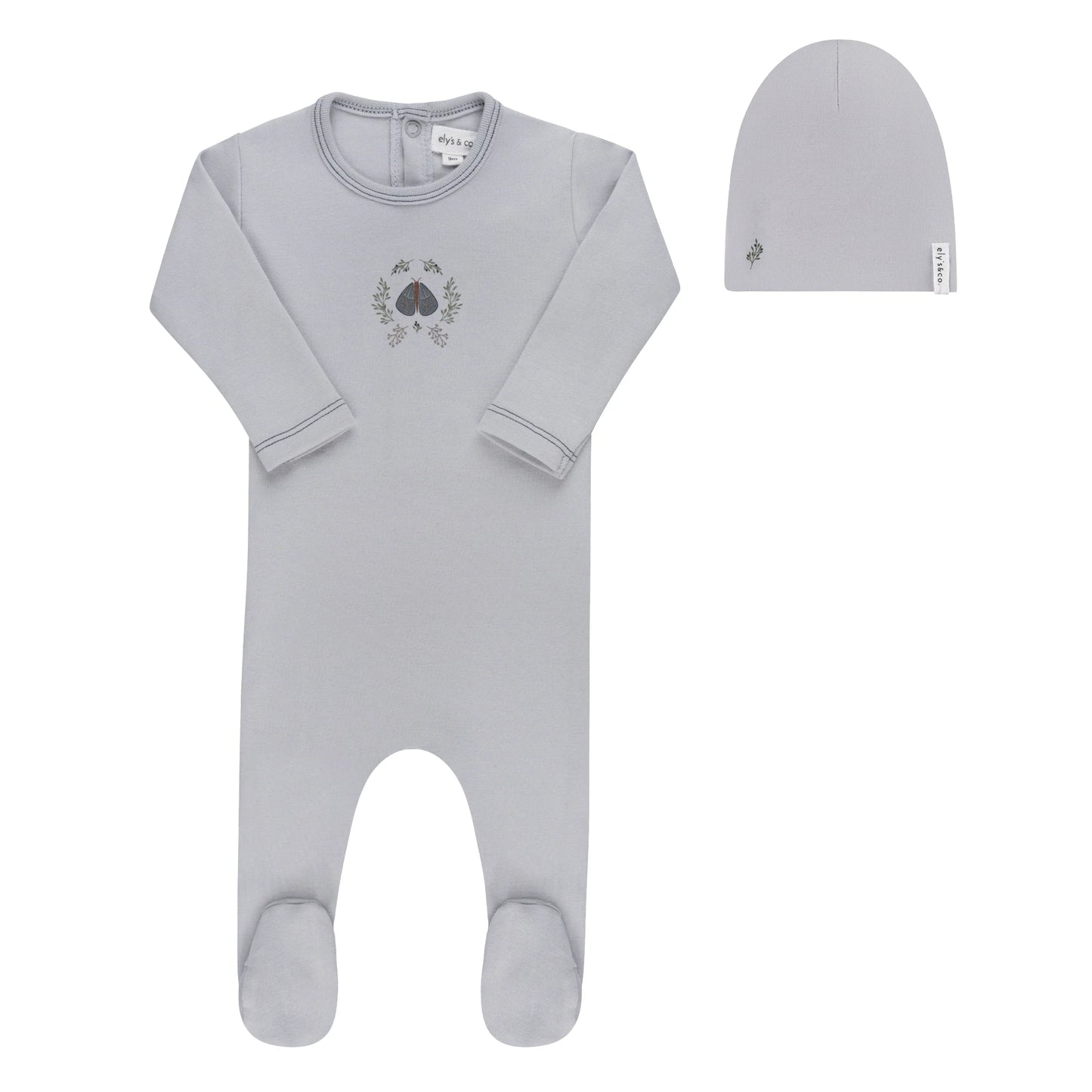 Ely's & Co Garden Floral Center Footie & Beanie