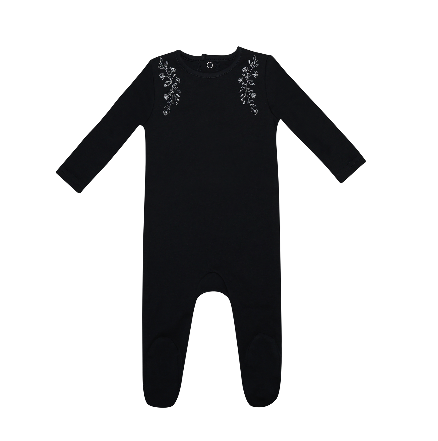 Mini Label Floral Wreath Footie Boy