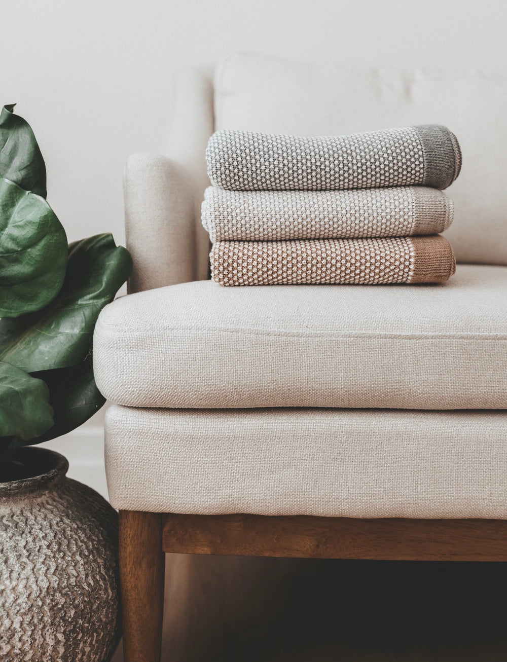 Domani Home Stipple Pale Pink Baby Blanket