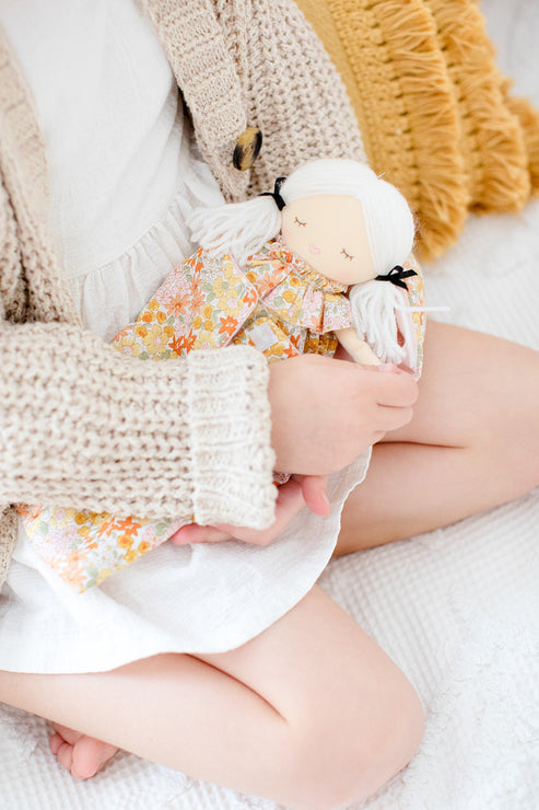 Alimrose Mini Matilda, Asleep Awake (24cm, Sweet Marigold)