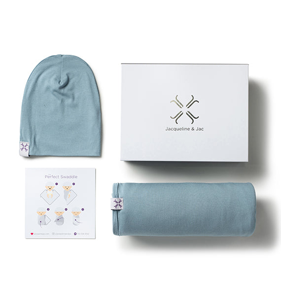 Jacqueline & Jac Ribbed Beanie & Blanket Set