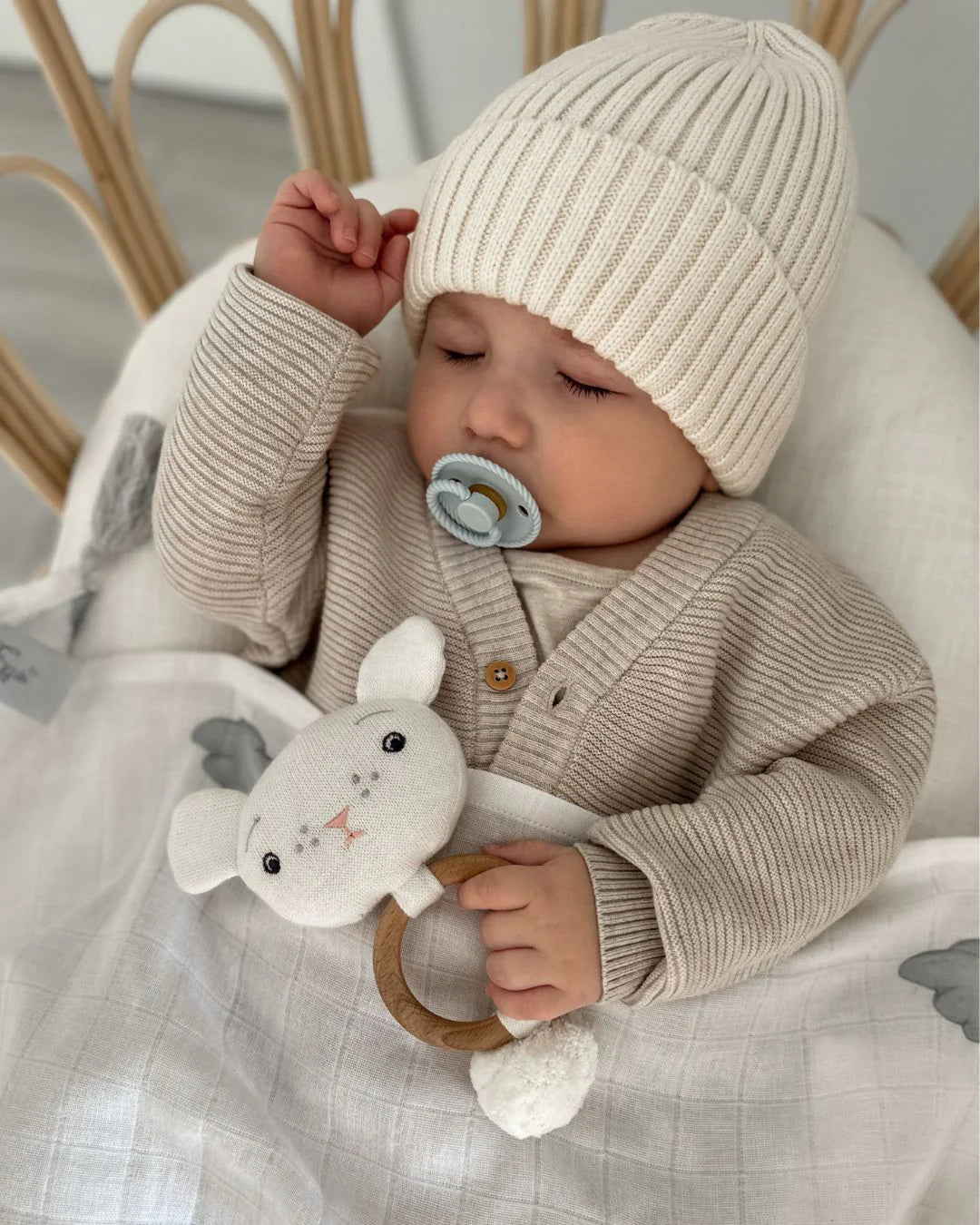 Effiki Organic Cotton Rattle/Teether