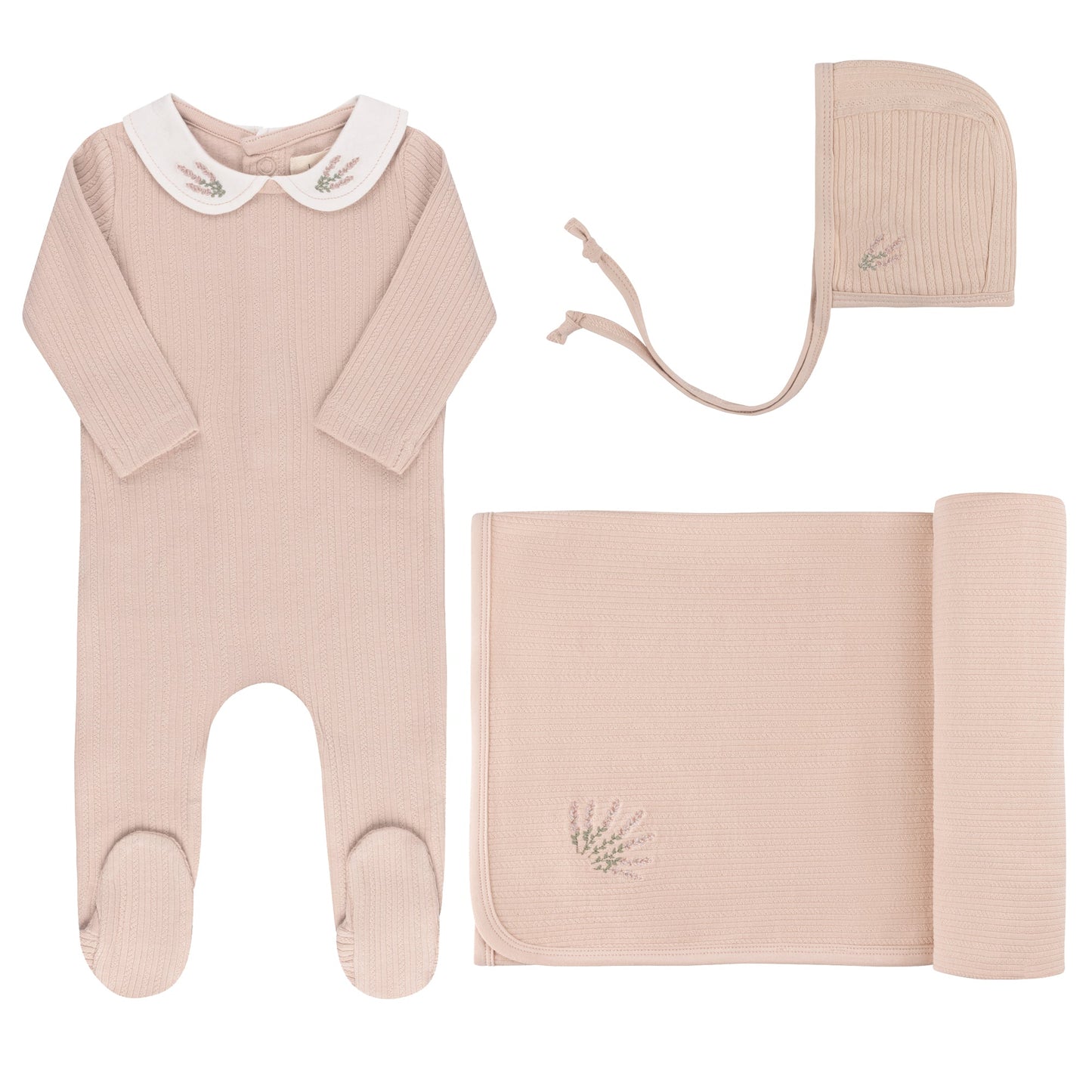Ely's & Co Embroidered Collar 3pc Set (girl)