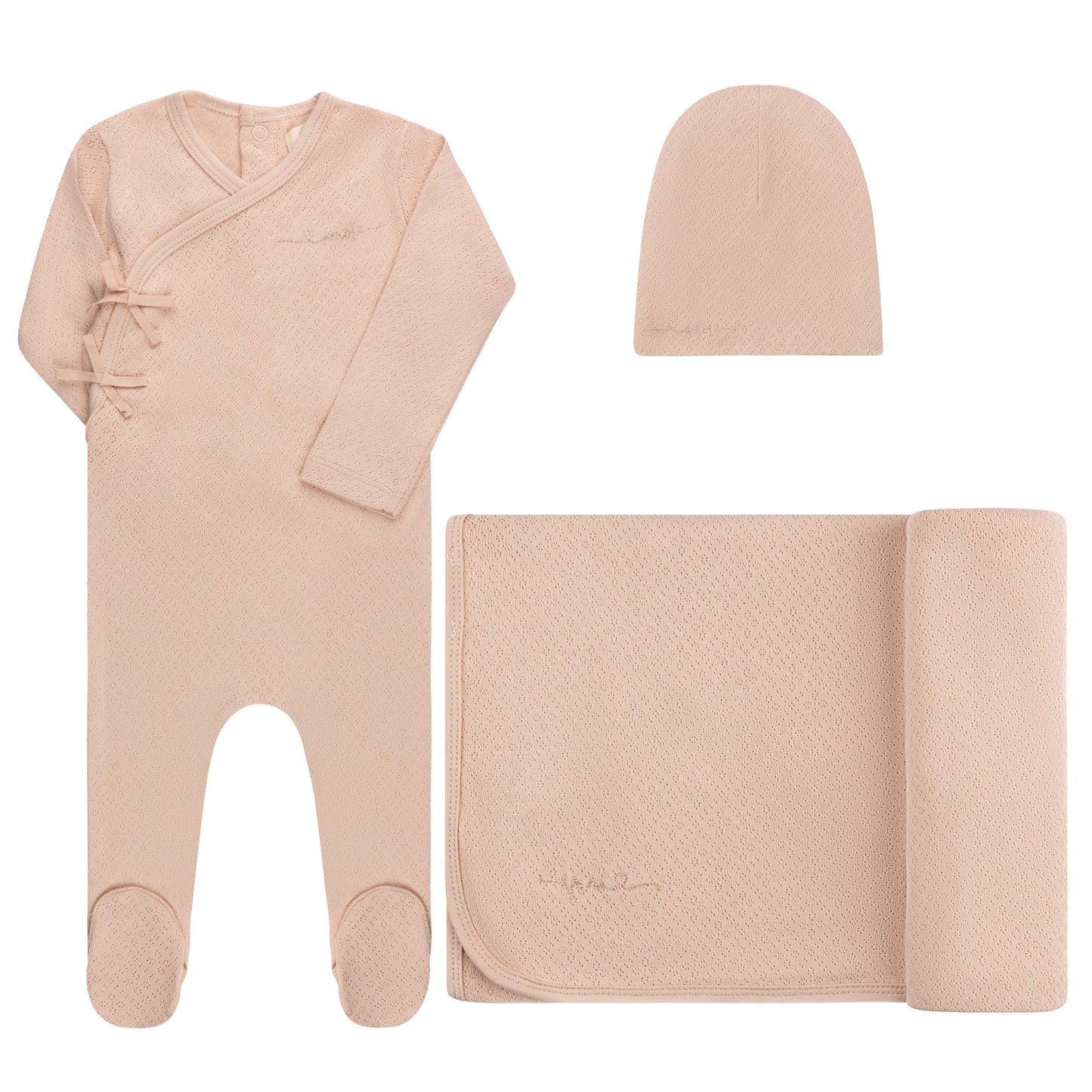 Ely's & Co Organic Amore Pointelle 3pc Set (girl)