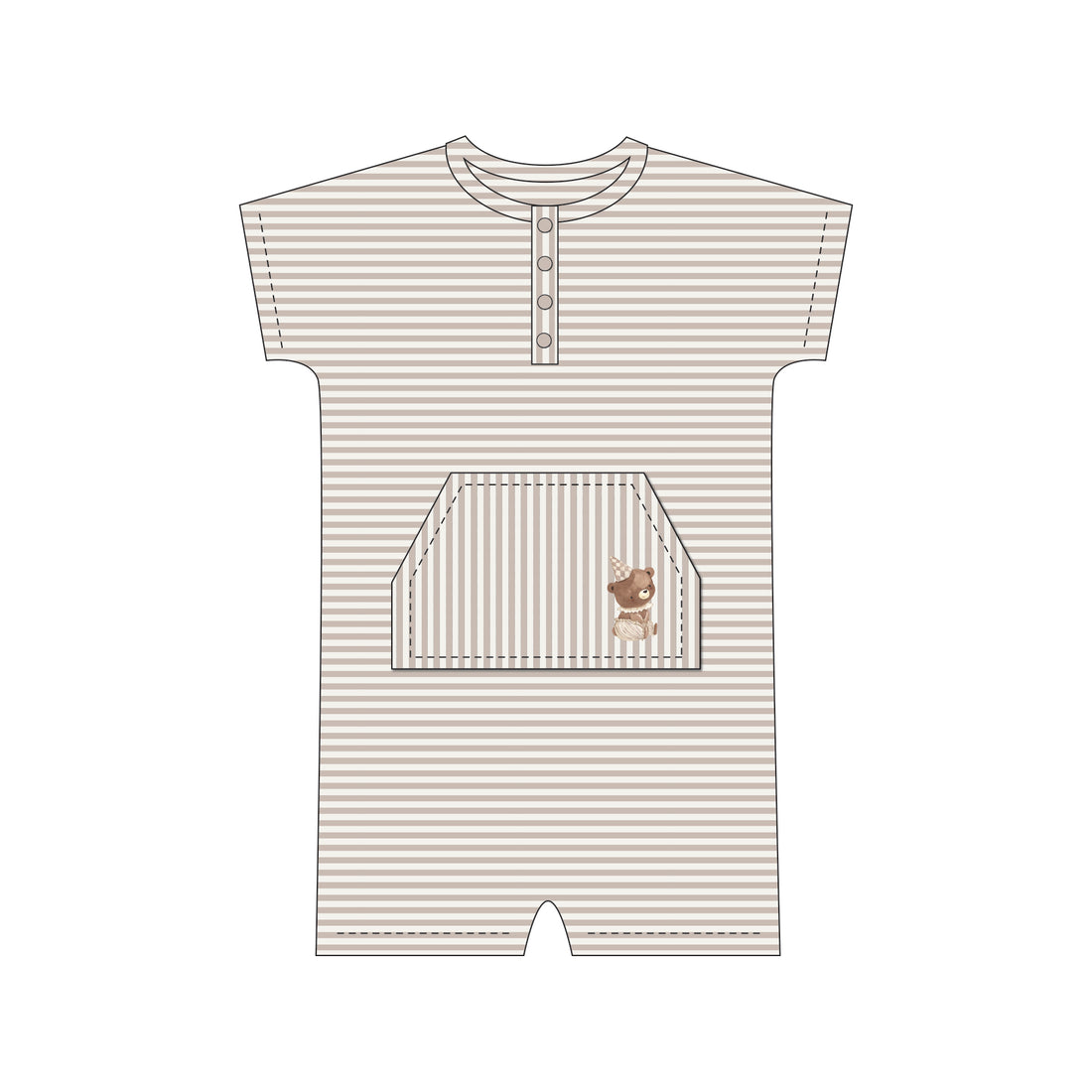 Ely's & Co Organic Bear Romper