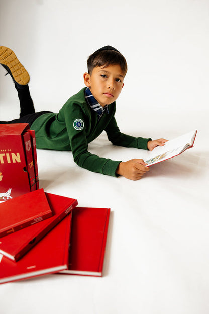 3 Buttons Sweatshirt Plaid Polo