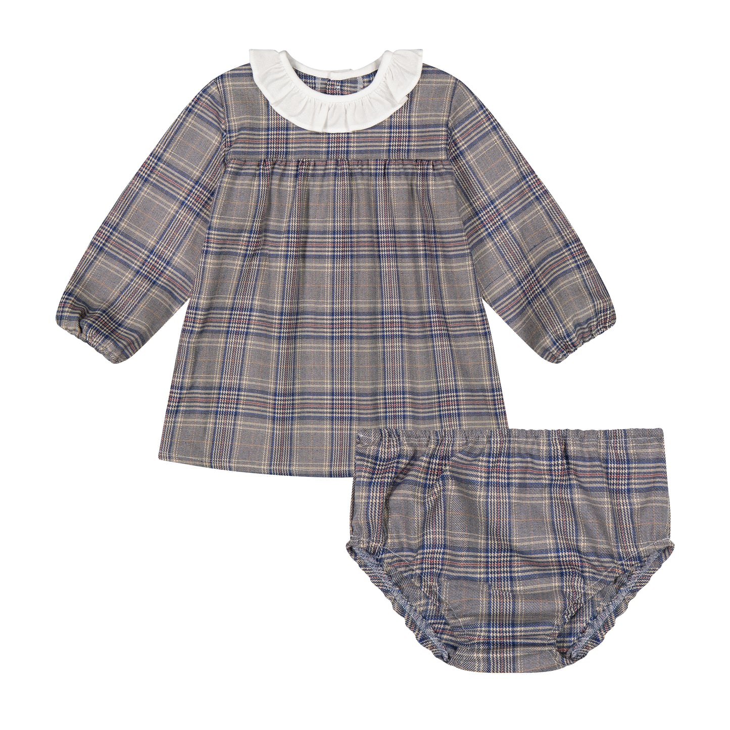 Ancar Plaid Ruffle Baby Set