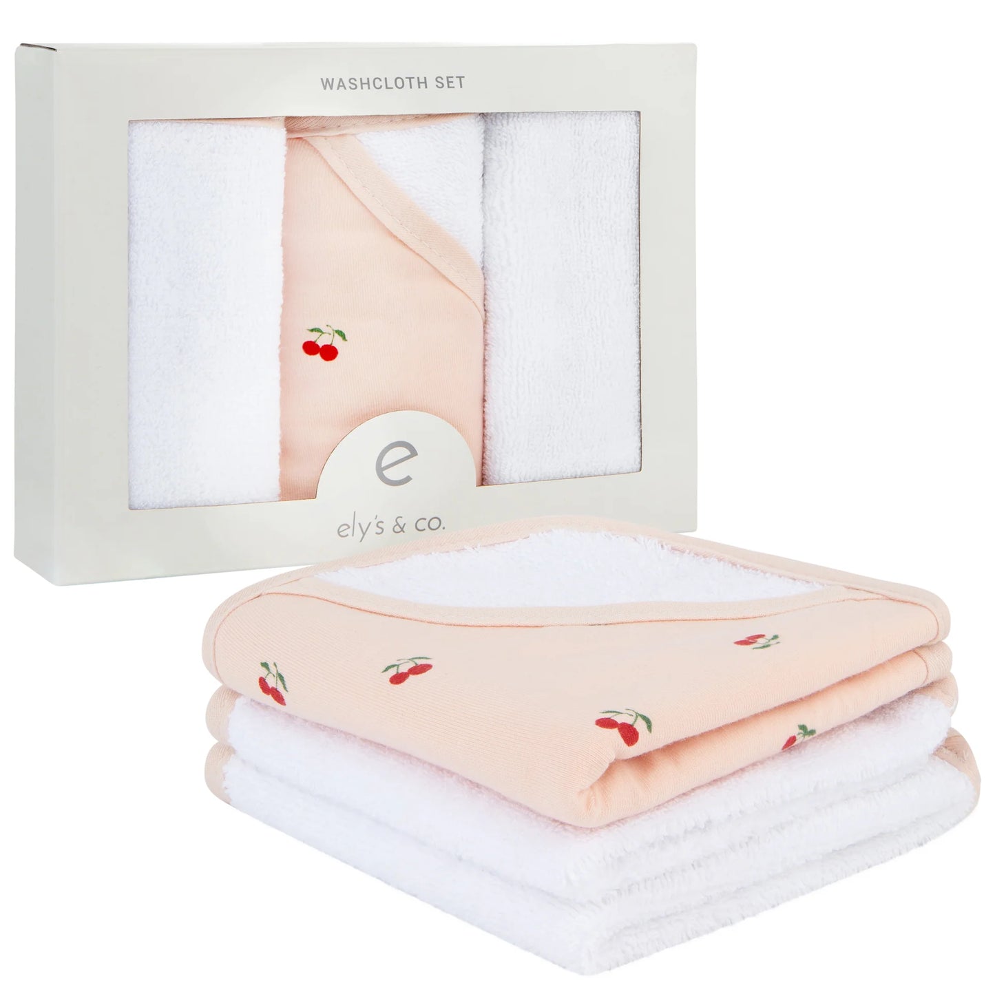 Ely's and Co Washcloth Set Cherry