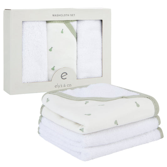 Ely's and Co Washcloth Set Pear