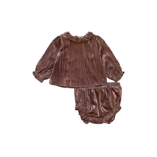 Teela Crushed Velvet Baby Set